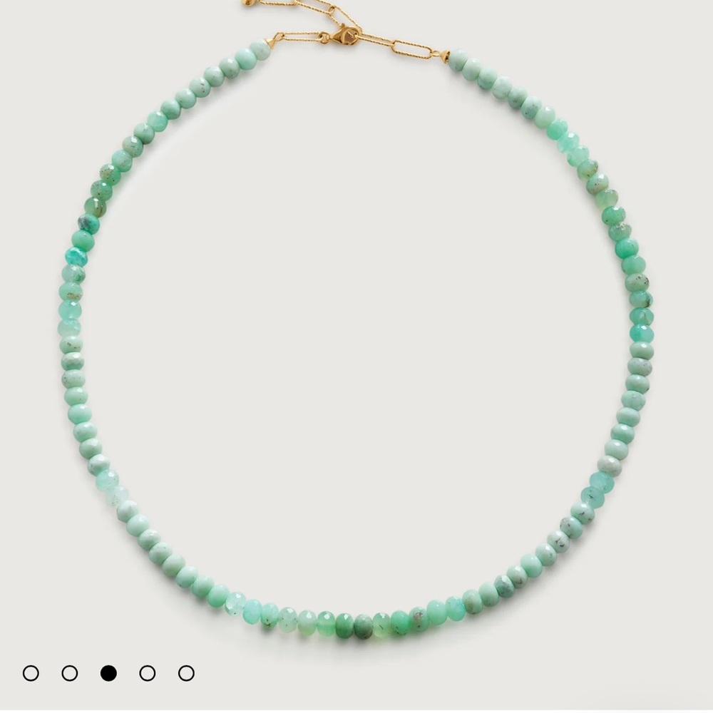 MONICA VINADER Mint Green Gemstone Necklace